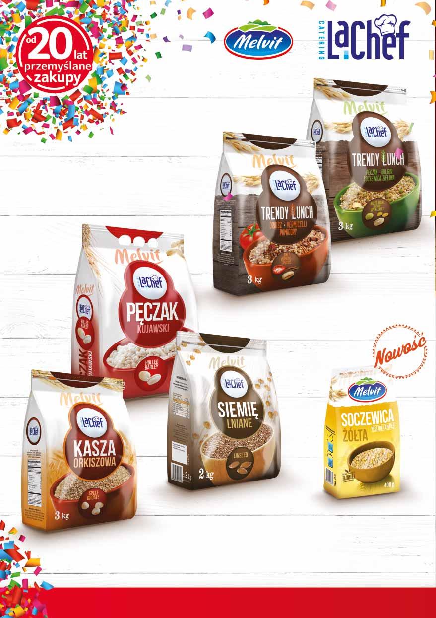 TRENDY LUNCH 3 KG z soczewicą, z pomidorami sprzedaż po 47784194 24 90 z VAT 26.15 PĘCZAK KUJAWSKI 5 KG sprzedaż po 47000690 12 90 z VAT 13.