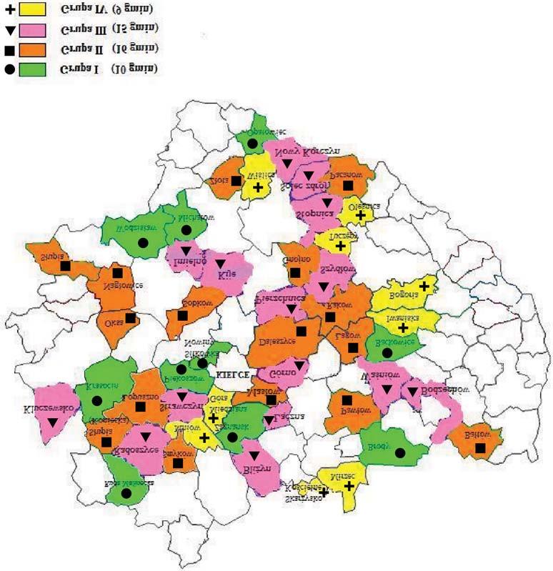 Zró ncowane przestrzenne gmn wejskch na obszarach chrononych... 165 Rys. 5.