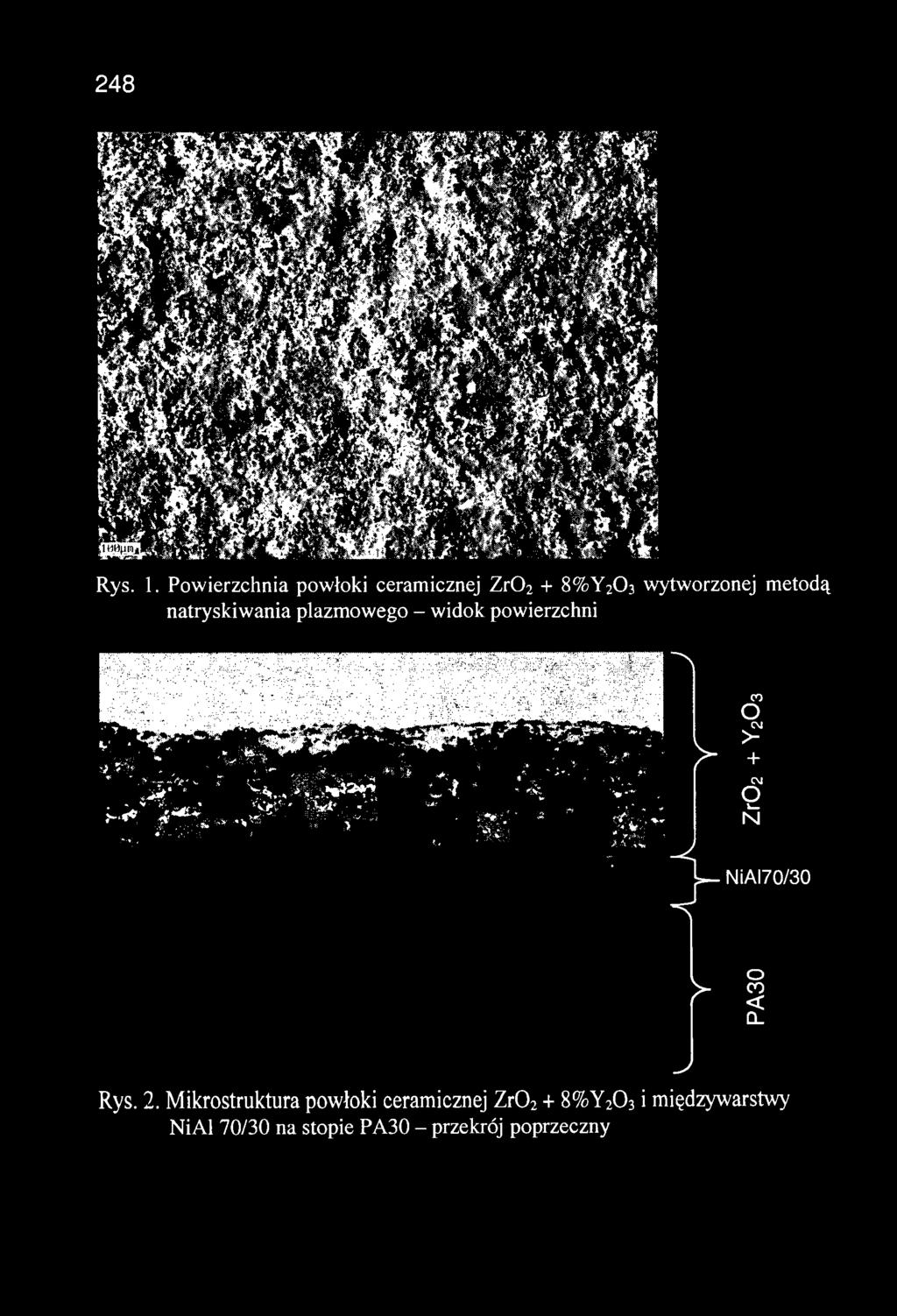 natryskiwania plazmowego- widok powierzchni (") o N > + N o "- N NiAI?