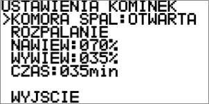 Sytuacja nr 3: Styki ZZPP2 i ZZPP3 zwarte: Ustawienia ZZPP1: nawiew 50 % wywiew POMIŃ Ustawienia ZZPP2: nawiew POMIŃ wywiew OFF Ustawienia ZZPP3: nawiew OFF wywiew 50 % Ustawienia na ekranie: nawiew