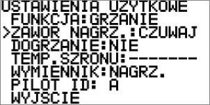 jaką ma się ustawić po wyłączeniu centrali. Aby to zrobić, należy wejść do ustawień użytkowych (kod 9630, wejście do menu kodowanego opisane na str.