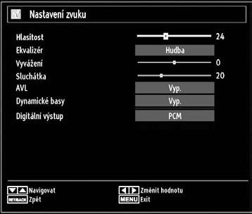 Poznámka: Pokud je Herní režim zapnutý, některé položky v nabídce Nastavení obrazu nebudou dostupné.