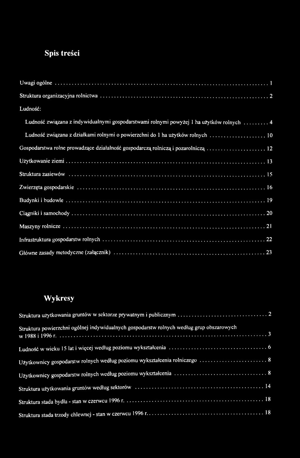 ..13 Struktura zasiew ów... 15 Zwierzęta gospodarskie... 16 Budynki i b u d o w le...19 Ciągniki i sam och ody...20 Maszyny ro ln ic z e... 21 Infrastruktura gospodarstw ro ln y c h.