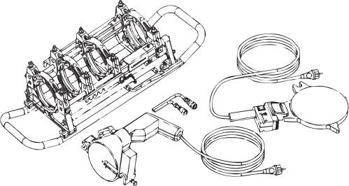 rur Ø 63-15 mm - mechaniczny docisk ułatwiające zgrzewanie ręczne (napęd elektryczny) 50149 dla śr.