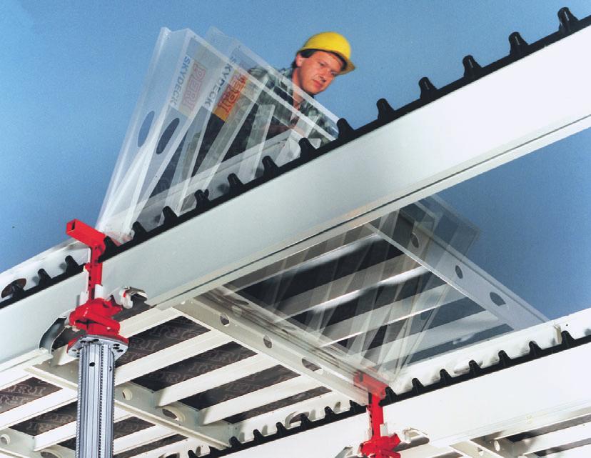 SKYDECK Ekonomiczne deskowanie stropowe z wieloma zaletami użytkowymi SKYDECK umożliwia systemowe deskowanie płyt stropowych o grubości do 95 cm.