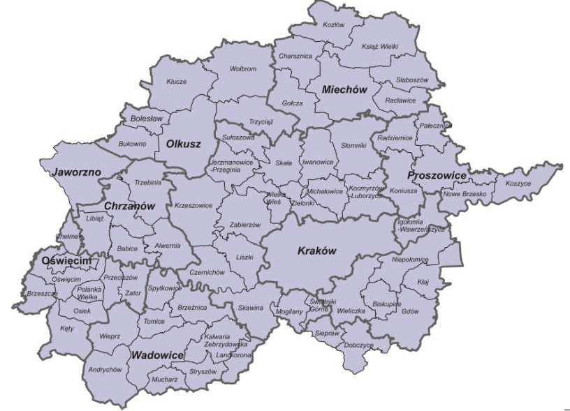 Źródło: Plan Gospodarki Odpadami dla Województwa Małopolskiego.