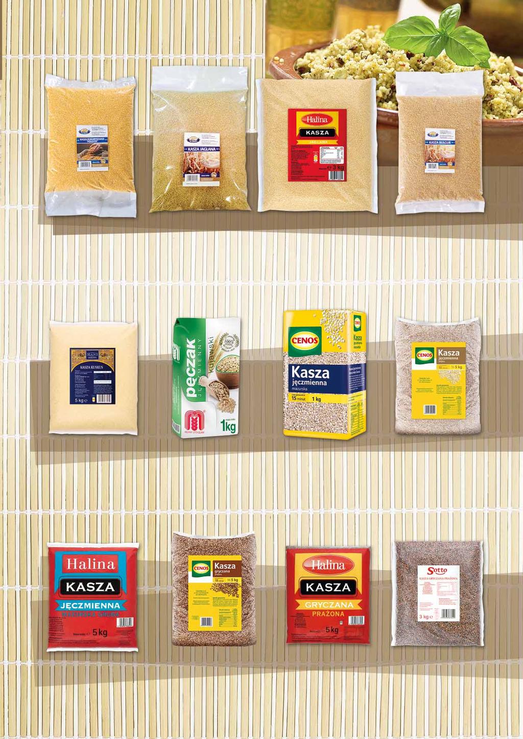 POLENTA 2 KG KASZA JAGLANA 2 KG KASZA JAGLANA 3 KG KASZA BULGUR 2 KG 39926399 39949276 20753307 39963780 KASZA KUSKUS 5 KG 40975716 KASZA JĘCZMIENNA PĘCZAK 1 KG 61458337 KASZA JĘCZMIENNA 1 KG