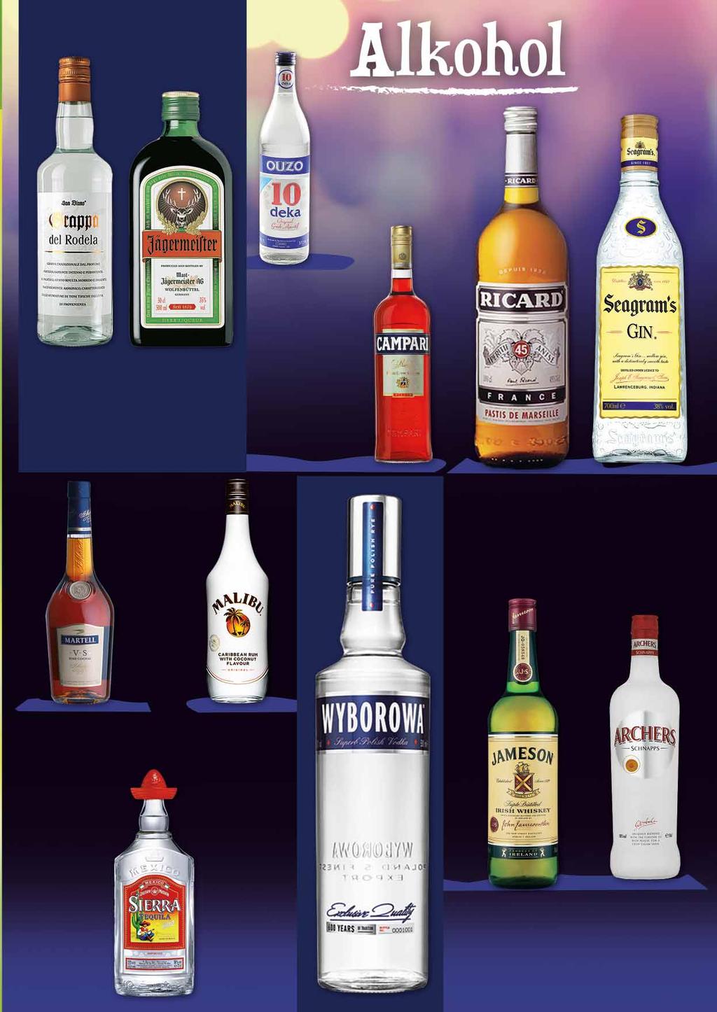 OUZO 10 DEKA 37,5% 700 ML 67977991 Informacja Handlowa Cena Koncesja GRAPPA DEL RODELA 38% 700 ML 43862937 LIKIER JÄGERMEISTER 35% 700 ML w ofercie również likier Jägermeister 500 ml oraz 1 l