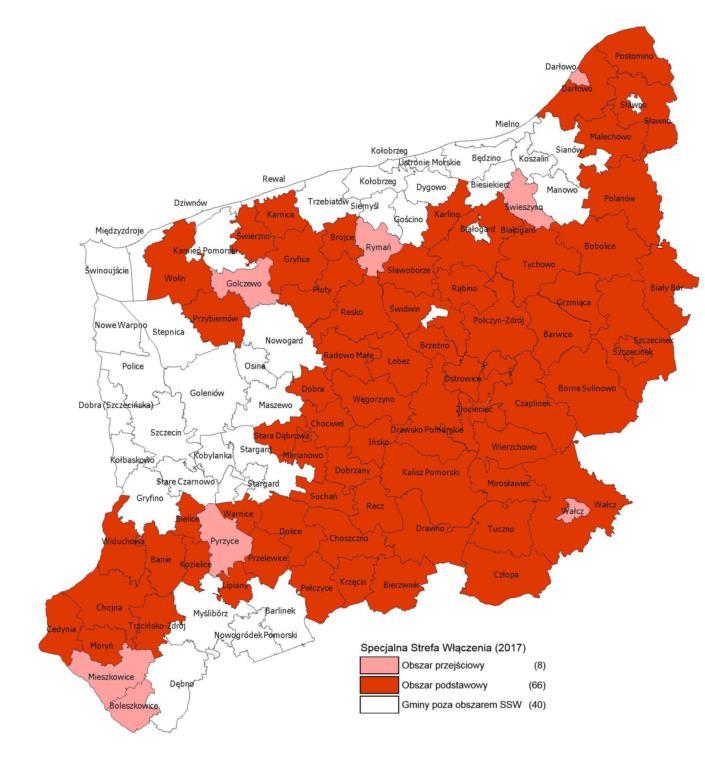 Poziom dofinansowania zwiększony do 80% stosuje się, gdy: II.