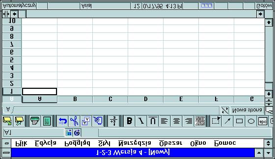 8 wiczenia z arkusza LOTUS 1-2-3 W oknie Menedøer programûw wybieramy z menu g Ûwnego pozycjí Okno i otwieramy jπ klikajπc na niej jeden raz myszπ (lub moøemy wybraê bezpoúrednio w oknie Menedøer