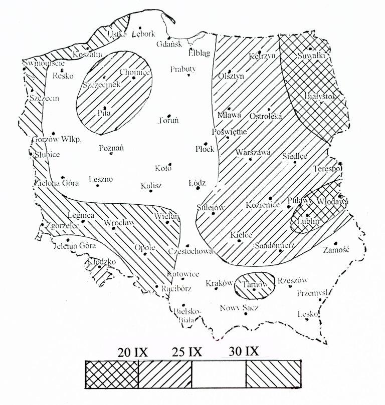 40 2. Wykorzystanie atmosferycznych warunków termiczno-wilgotnościowych w przechowalnictwie Rys. 4.