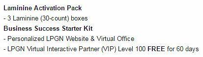 Pakiet: Laminine Activation Pack 78 pkt CV Suma: 86.85 Podatek: 7.