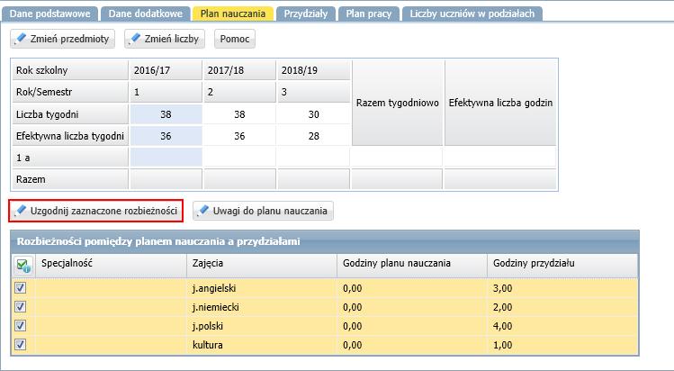 a przydziałami, to kliknij przycisk Uzgodnij zaznaczone