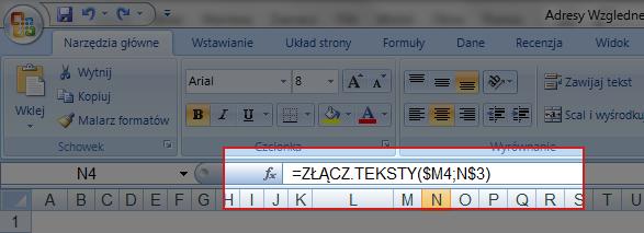 Nasz tekst został połączony, jednak żeby móc w masowy sposób wypełnić wszystkie