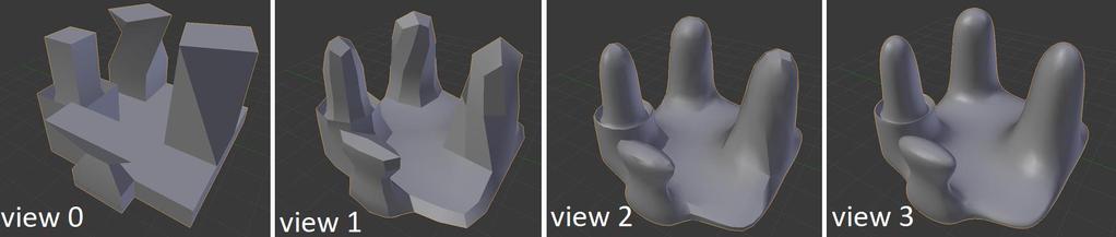 Modyfikator Subdivision Surface jest używany by podzielić ścianki obiektu siatkowego w mniejsze ścianki sprawiając wrażenie gładszego.