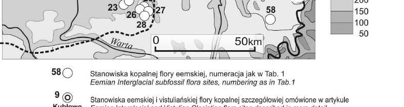 pomocnicze kryterium ustalania zasięgu ostatniego lądolodu (Baraniecka 1989; Roman
