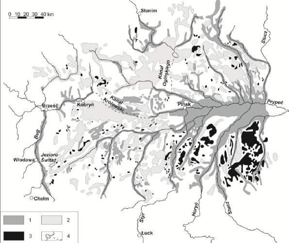 Sławomir Żurek Po zakończeniu badań terenowych Kulczyński (1933) wykreślił wstępną mapę torfowisk Polesia w podziale na 3 typy: niskie, przejściowe i wysokie (wyżynne).