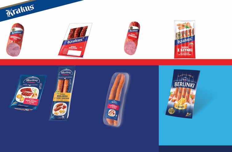 260 g 26,12/kg Parówki z szynki 200 g 2,20/100 g 14 69 10 6 79 4 39 Kiełbasa morlińska z szynki MORLINY 540 g 17,57/kg 9 49 Kiełbasa morlińska z