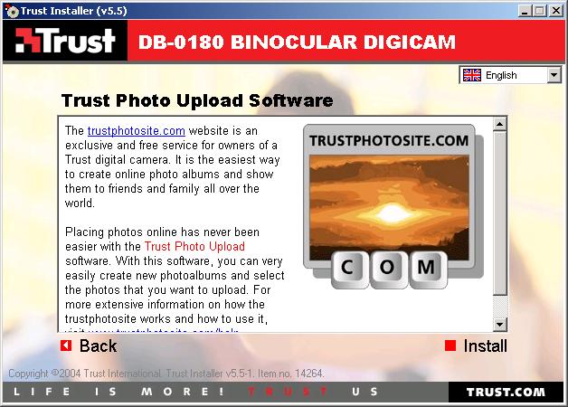 Oprogramowanie Trust Photo Upload Oprogramowanie umożliwiające umieszczanie zdjęć na stronach internetowych Trust PhotoSite. (www.trustphotosite.com) Ulead Photo Explorer 8.