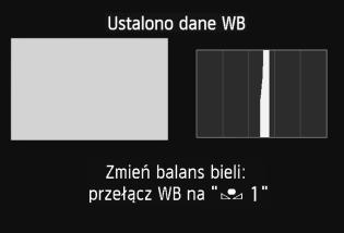 O Własny balans bieli Pole pomiaru punktowego 4 Sfotografuj gładki biały obiekt. Gładki biały obiekt powinien wypełnić pole pomiaru punktowego.