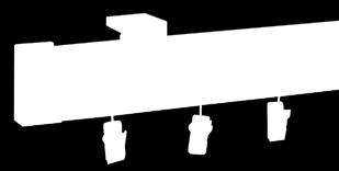 cm Wspornik podwójny sufitowy Zaślepka PCV Długość 160 cm, 200 cm, 240 cm,