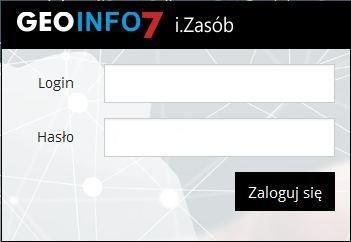 Działanie modułu GEO-INFO i.zasób Logowanie Aby móc korzystać z modułu GEO-INFO i.