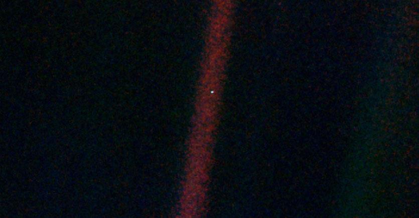 Voyager 1's view of Earth