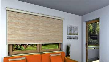 Rolety tekstylne ROLETY W KASECIE ALUMINIOWEJ W systemie rolet w kasecie aluminiowej tkanina rolety jest podnoszona i opuszczana w