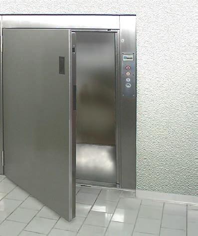 Monte-charges accessibles EN 81-31 et directive machines 2006/42/CE Donnés de base: Capacité de 300 à 1000 kg Cabine jusqu à 3 services en équerre Course jusqu à 12 m Portes palières à un ou deux