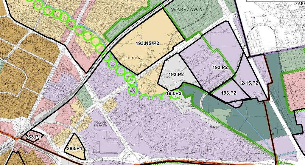 Targówek - zał. nr X/3 3. Rejon Targówek Przemysłowy 3.e 3.f 3.d 3.c Przystąpienie do zmiany Studium w rejonie 3.b 3.a 15 2012r. nr 15 cz.n/cz.p2 3.a Tereny od Trasy Olszynki Grochowskiej do ul.