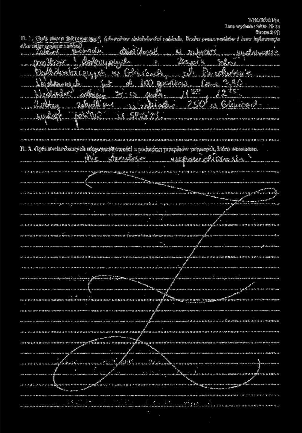 F/PK/HŻ/01/01 Data wydania; 2006-10-28 Strona 2 (4) II. 1.