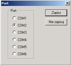 Po podłączeniu tachometru według rysunku nr 1 należy sprawdzić port na którym komputer PC umieścił konwerter (zobacz: instrukcja obsługi IO 03/2006 konwertera USB/RS485).