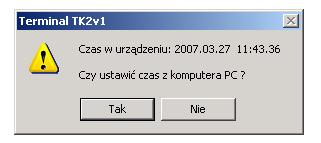 9. Aktualizacja czasu tachometru PC. Pole Aktualizuj czas służy do zsynchronizowania daty i czasu tachometru z komputerem 10.