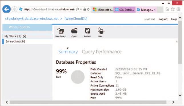 18 Rozdział 1: Poznajemy Microsoft Azure SQL Database 9. Kliknij Log On.