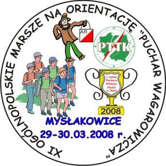 4 Dolnego Śląska w Marszach na Orientację w Mysłakowicach. We współzawodnictwie udział 10 imprez wzięło 469 osób. Komandorem był Adam Rodziewicz. 31.03.