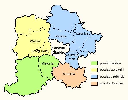 28 Hanna Maleszka, Jan Kazak, Szymon Szewrański Rys. 1. Powiaty oraz gminy otaczające gminę Oborniki Śląskie Źródło: Maleszka [2013]. 3.