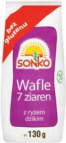 Wafle ryżowe Sonko 130 g 1,76 zł / 100 g