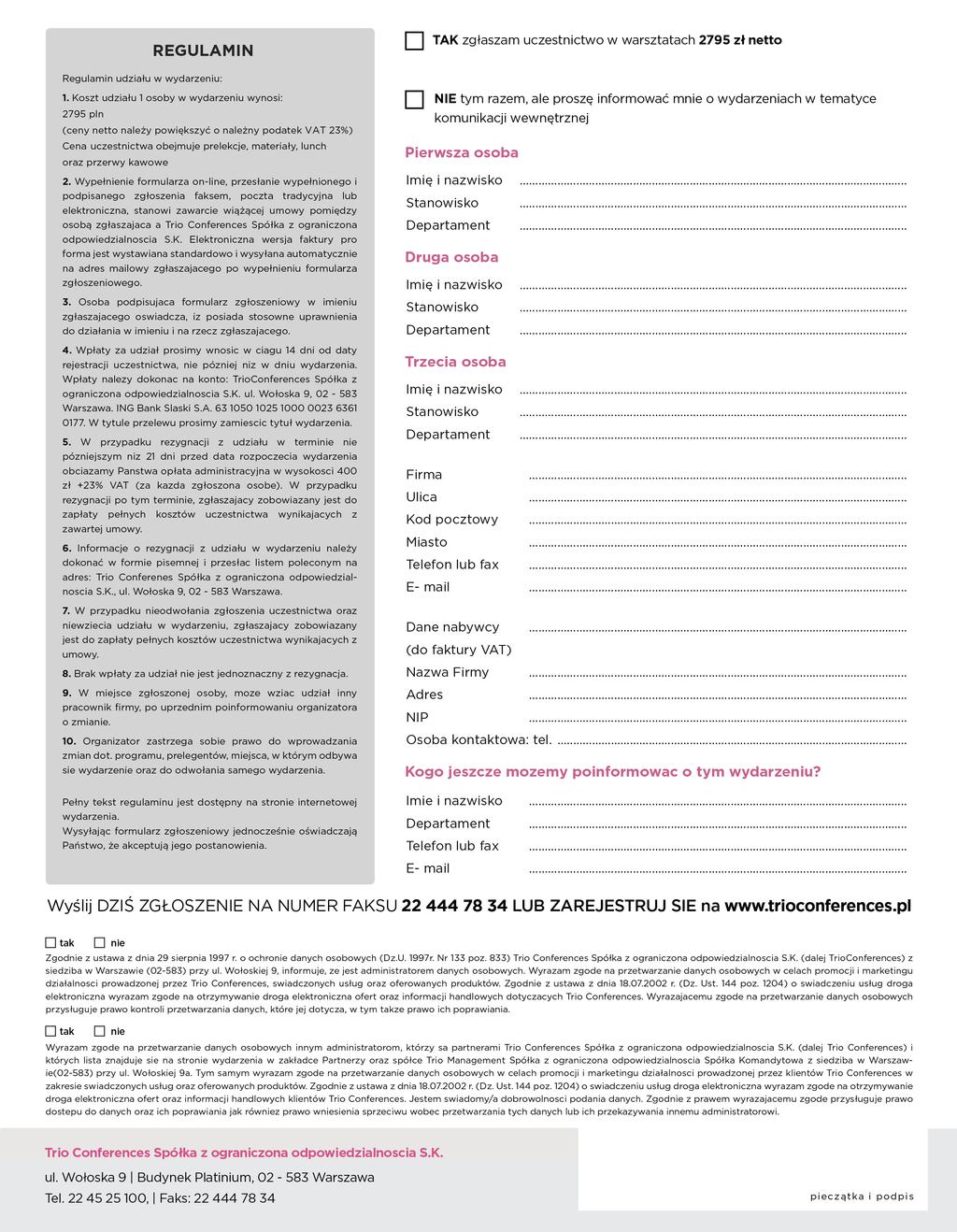 Analityka Wynagrodzeń REGULAMIN Regulamin udziału w wydarzeniu: 1.