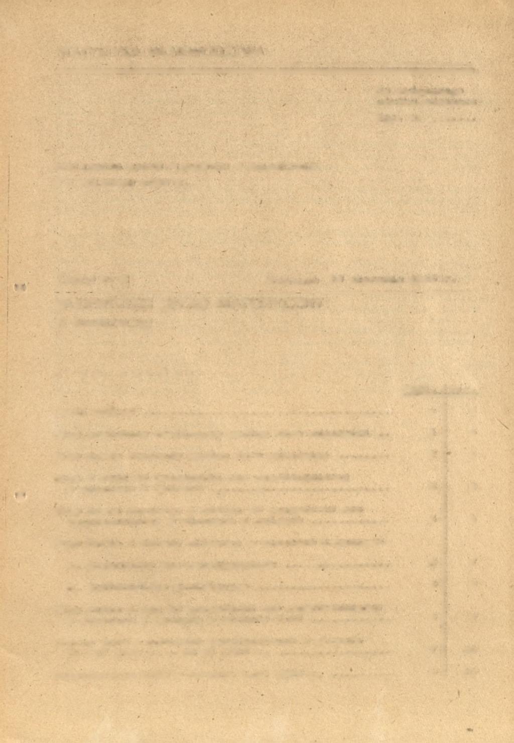 STATYSTYKA WOJEWÓDZTWA Do wyłęcznego użytku ad reset ta Egz # Nr * *"V* REALIZACJA ZADAŃ PLANOWYCH W ROLNICTWIE W I PÓŁROCZU 1985 R.