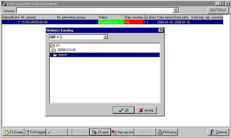 12 SWD - XML raport rozliczeniowy