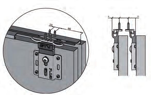 System MITO OPCJE MONTAŻU TORÓW Front S = 16 mm S = 18 mm S S 15 15 12,6 2 Do montażu używać wkrętów z łbem