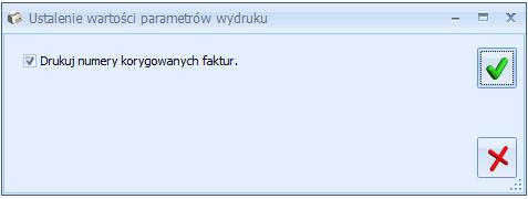 co zostało wskazane na formularzu Korekty. Na Korektę przenoszony jest jeden podświetlony dokument lub wszystkie zaznaczone.