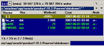 3. PLIKI SYSTEMU ORACLE -13- Rysunek 3.1.3. Pliki kontrolne, danych i wycofywania. Pliki konfiguracyjne (init files) zawieraj parametry konfiguracyjne bazy danych.