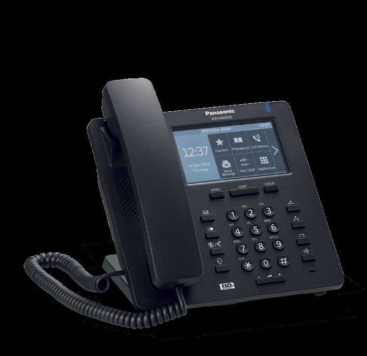 KX-HDV330 Komunikacja biznesowa na wyciągnięcie ręki 12-liniowy telefon IP Kolorowy panel dotykowy TFT LCD o przekątnej 4,3 cala Wbudowany moduł Bluetooth 24 programowalne przyciski funkcyjne z