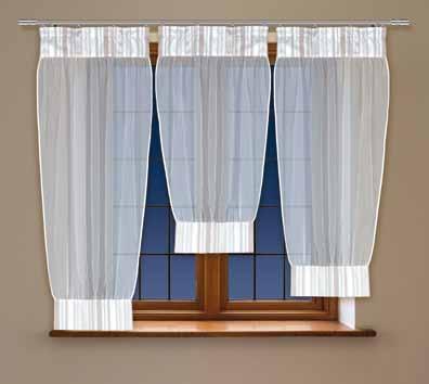 10 FIRANY GOTOWE / READY-MADE CURTAINS / ГОТОВЫЕ ГАРДИНЫ A B 23493 Panel z woalu białego.