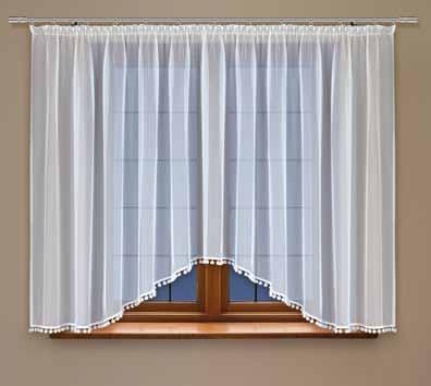 curtain tape Гардинное полотно в комбинации с атласной каймой: цвет белый на присборивающей тесьмe 234620/155 155 x