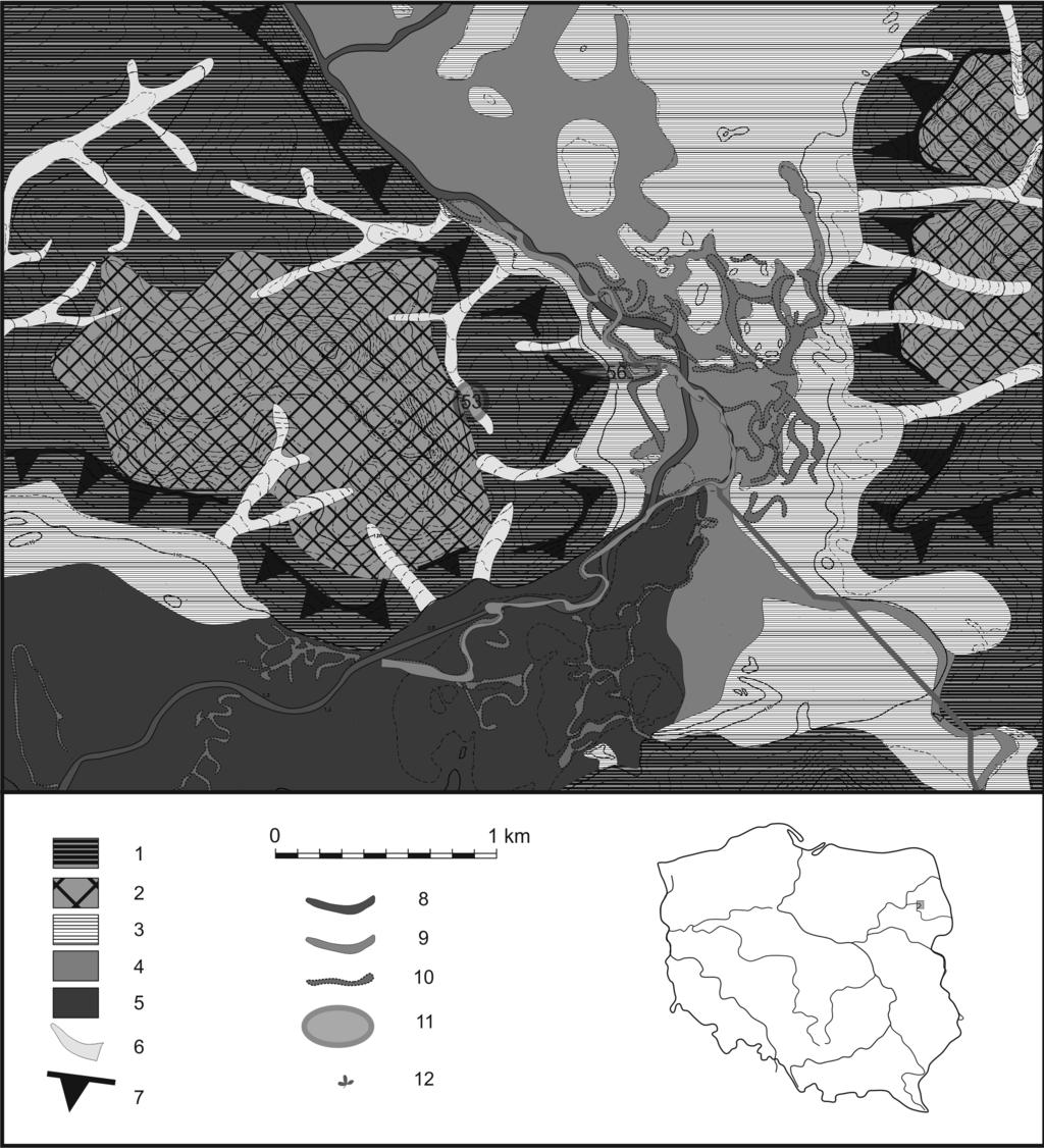 Wyniki badań przyrodniczych na stanowiskach archeologicznych w Złotorii... 63 Ryc. 1.