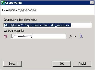 problemu (chyba, że towary pochodzą z różnych magazynów). Na wydruku można pogrupować towary, np.