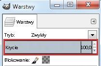 Ćwiczenie 1 Modyfikacje obrazów (opcje warstw) Zadanie: Wykonaj wyeksponowanie postaci korzystając z krycia Parametr Krycie odpowiada za widocznośd warstwy.