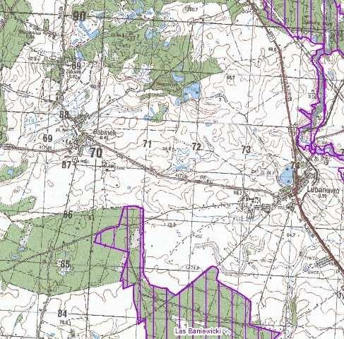 Mapa: Włodkowice na tle Specjalnego Obszaru Ochrony Dolina Tywy